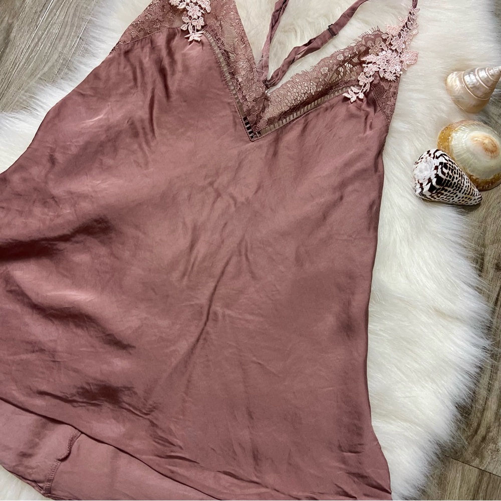 Topshop lace silky tank top size medium 8 - Picture 3 of 6